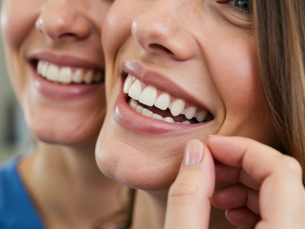Dientes frontales desgastados antes del diseño de sonrisa
