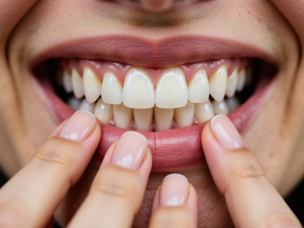 Dientes con espacios entre ellos antes de las carillas